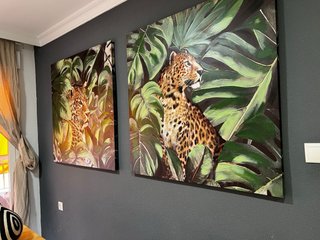 2 Cuadros Grandes Leopardos Selva