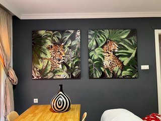 2 Cuadros Grandes Leopardos Selva