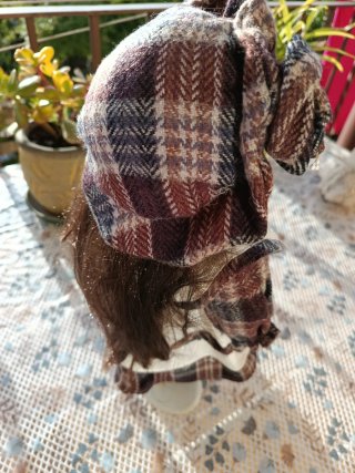 Muñeca de porcelana con vestido