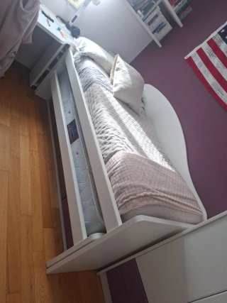 Cama juvenil blanca