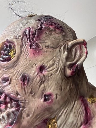 Máscara Zombie Latex Cuello Pelo