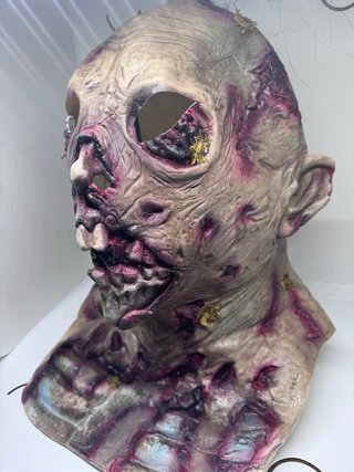 Máscara Zombie Latex Cuello Pelo