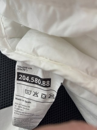 Relleno nórdico blanco poliéster para cama 90