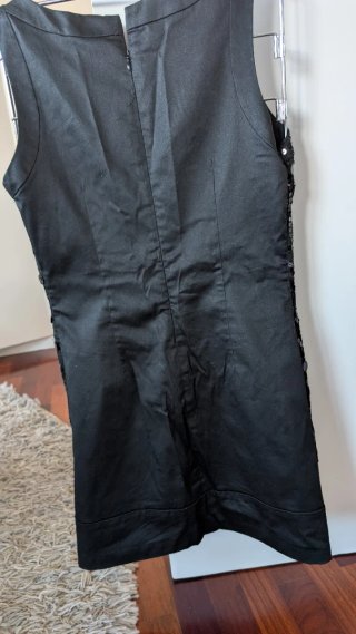Vestido negro fiesta lentejuelas Blanco Collection