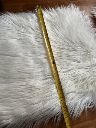 Set due federe bianche con pelliccia sintetica