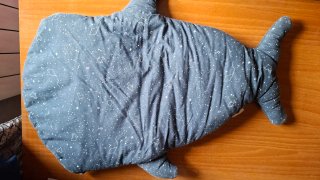Saco Tiburón Baby Bites Recién Nacido Azul