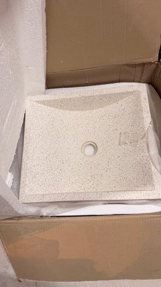 Lavabo encimera Kave Home Delina terrazo