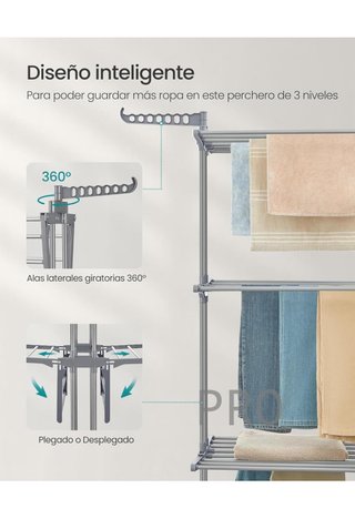Tendedero Plegable de 4 Niveles