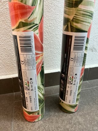 2 Rollos Papel Pintado Flores Tropicales