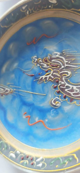 Pareja de platillos japoneses Dragonware