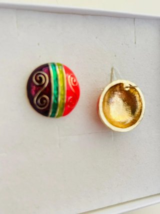 Orecchini Vintage Ovali Multicolore