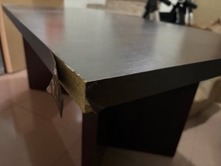 Mesa auxiliar madera oscura