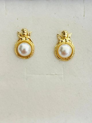 Orecchini Vintage Angelo Perla Oro