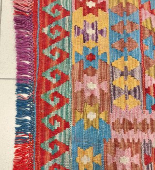 Tappeto Kilim afgano 278x83 cm lana