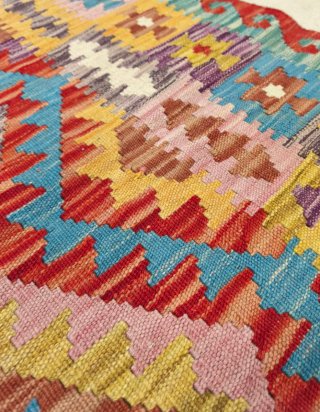 Tappeto Kilim afgano 278x83 cm lana