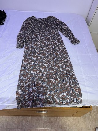 Vestido largo estampado floral