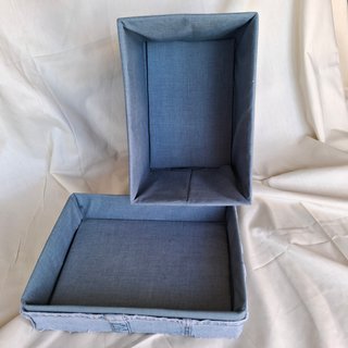 Caja de almacenaje artesanal de tela
