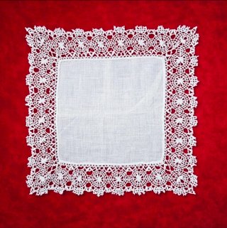 Pañuelo de encaje blanco