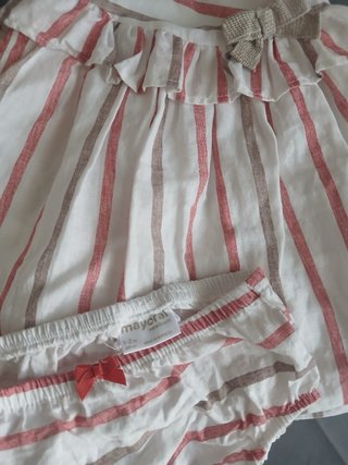 Lote 3 Vestidos Mayoral bebe 1-4 Meses