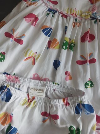 Lote 3 Vestidos Mayoral bebe 1-4 Meses