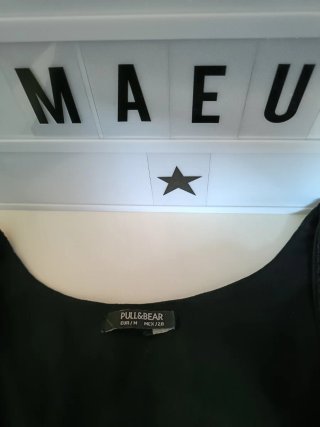 Vestido negro lentejuelas Pull&Bear Talla M