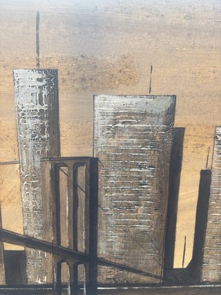 Cuadro Skyline Nueva York Madera