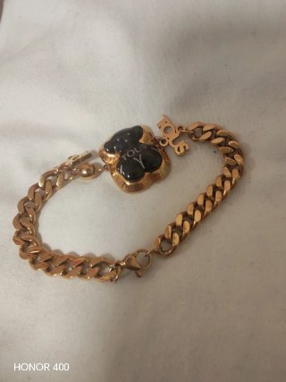 Pulsera Tous Oso Negro y Dorado