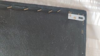Cabecero de cama tapizado negro