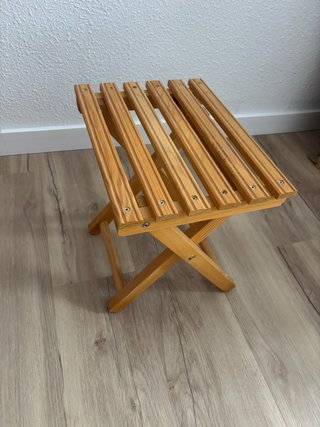 Banco plegable de madera