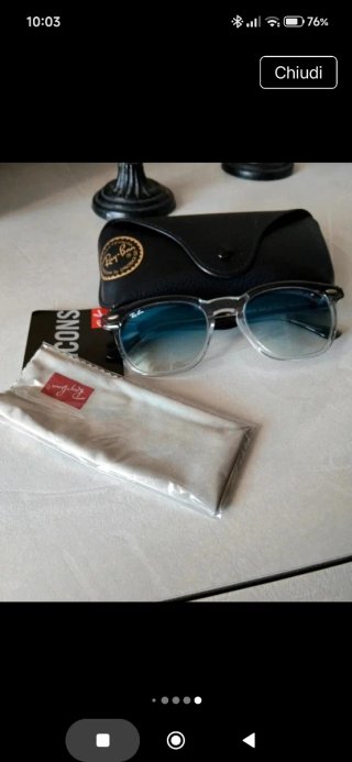Ray-Ban Occhiali da Sole Blu/Grigi