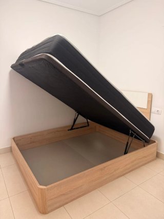 Canapé abatible madera y tela