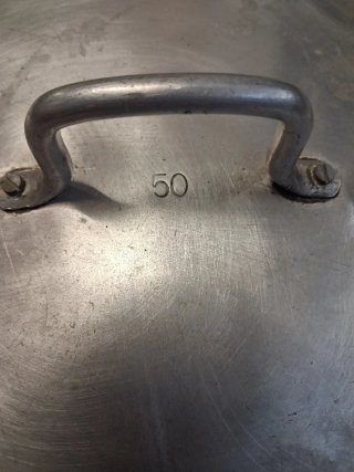 Olla grande aluminio 50L con tapa