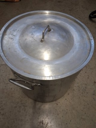Olla grande aluminio 50L con tapa