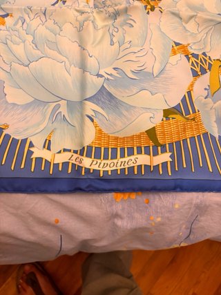 Foulard Hermes Carré Blu Multicolore