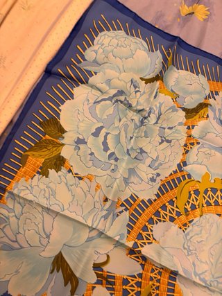 Foulard Hermes Carré Blu Multicolore