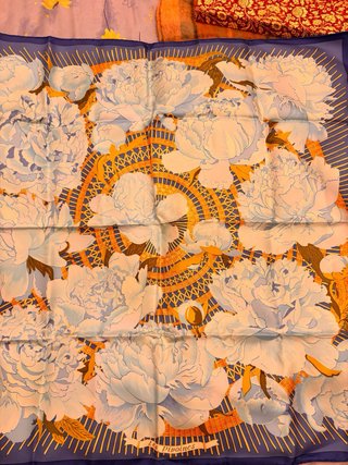 Foulard Hermes Carré Blu Multicolore