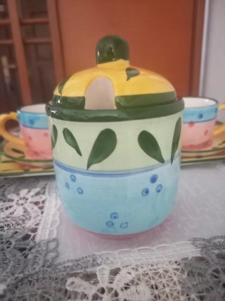 Servizio caffè 2 persone ceramica dipinta