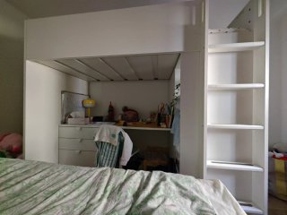 Cama alta SMÅSTAD blanca