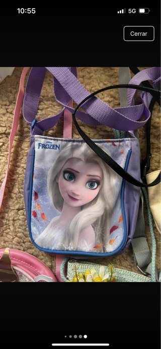 Lote 5 bolsos niña unicornio, gato, Frozen