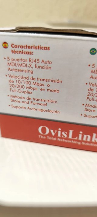 Switch OvisLink  Ethernet Modelo Evo-FSH5C