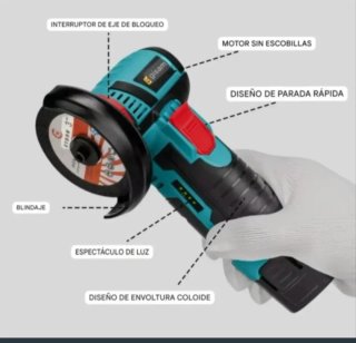 Mini Amoladora Angular Inalámbrica (2 Baterías)