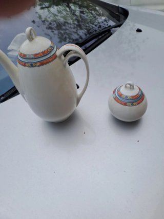 Jarra de azucarero de porcelana