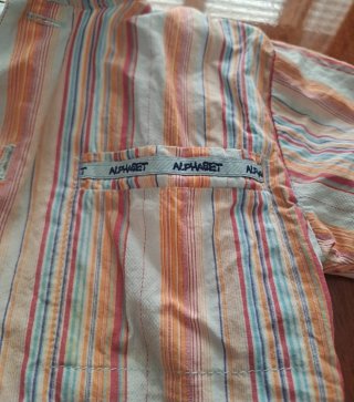 Camicia manica corta  Alphabet 100% Cotone 9 mesi