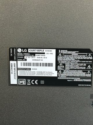 Smart TV LG Negra