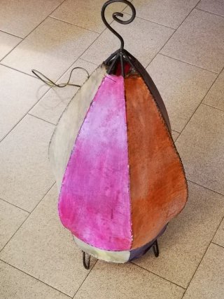 Lámpara de pie turca marroquí piel