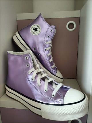Converse Metalliche Viola Platform Tg. 37.5