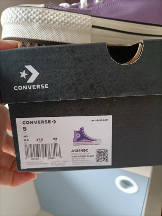 Converse Metalliche Viola Platform Tg. 37.5