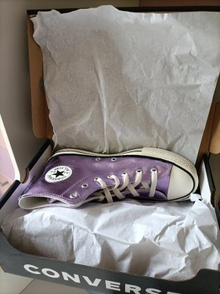 Converse Metalliche Viola Platform Tg. 37.5