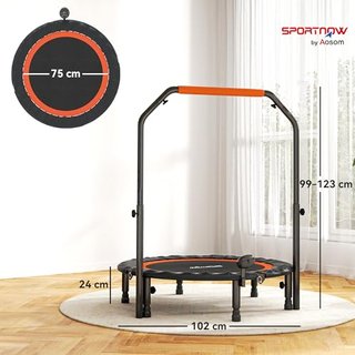 Trampolino Elastico Pieghevole Ø102 cm con Manubri
