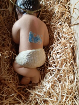 Niño Jesús Ojos Cristal Olot Caja Original